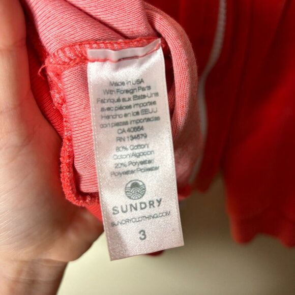 Sunday by Evereve Womens Valor Crewneck Size 3 Red - Picture 3 of 6